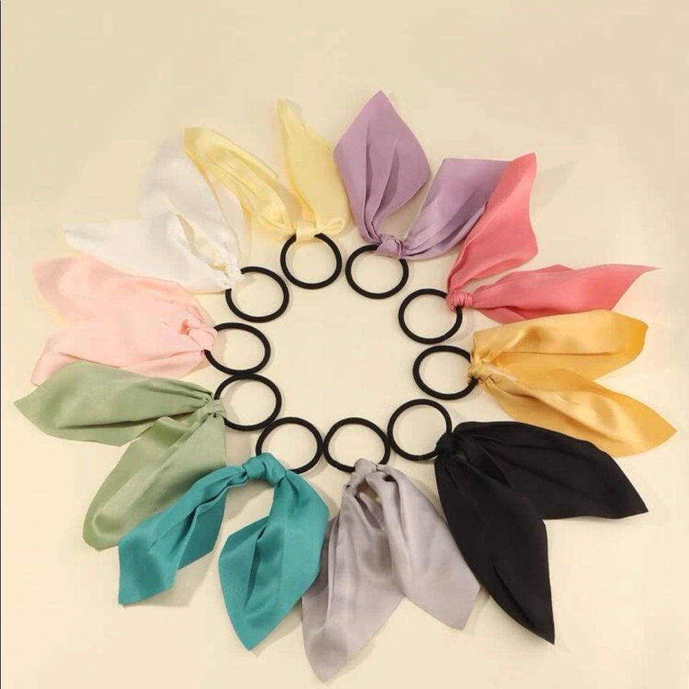 Hair ties with very cute bow and ribbon